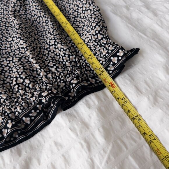 Boho Prairie Peasant Ruffle Blouse w/ Flutter Sleeves Max Studio Size M - Picture 11 of 13